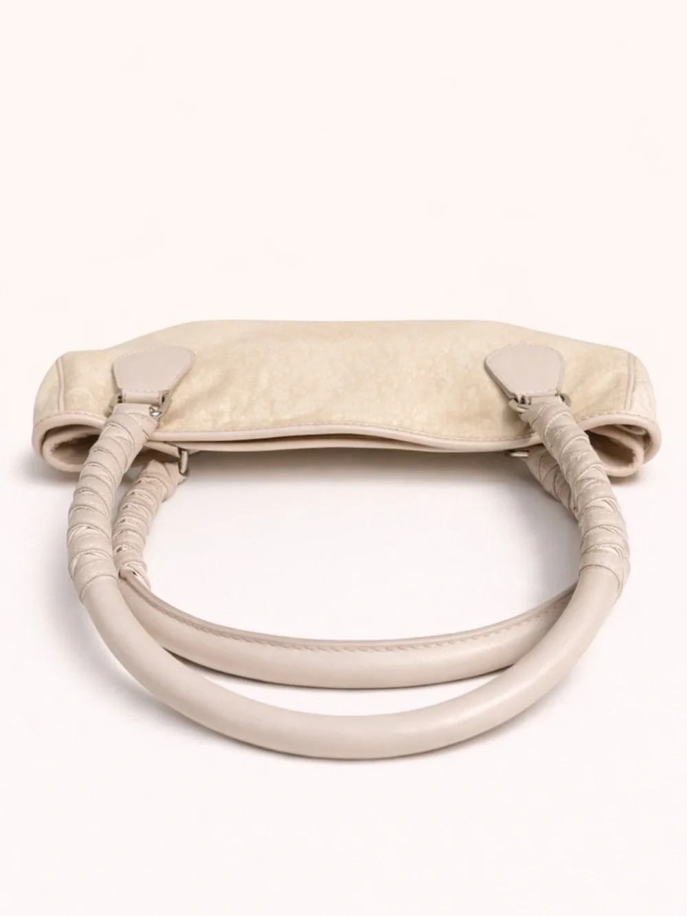 Christian Dior Diorissimo Trotter Monogram Canvas Tote Bag Cream - Picture 7 of 10